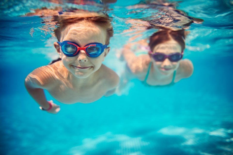 kids swimming