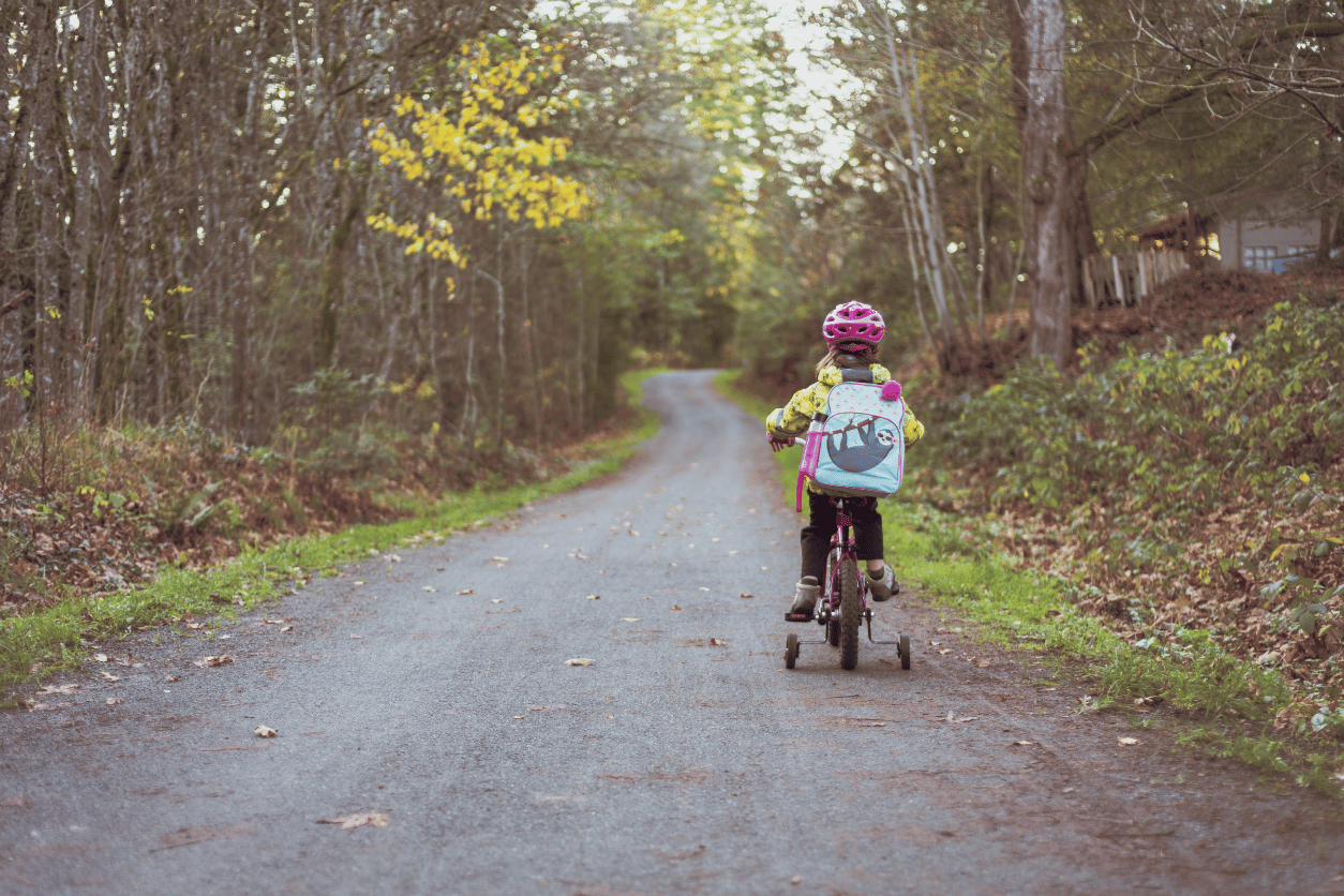 kid riding bike