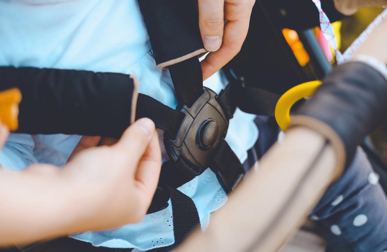 when can baby sit in stroller